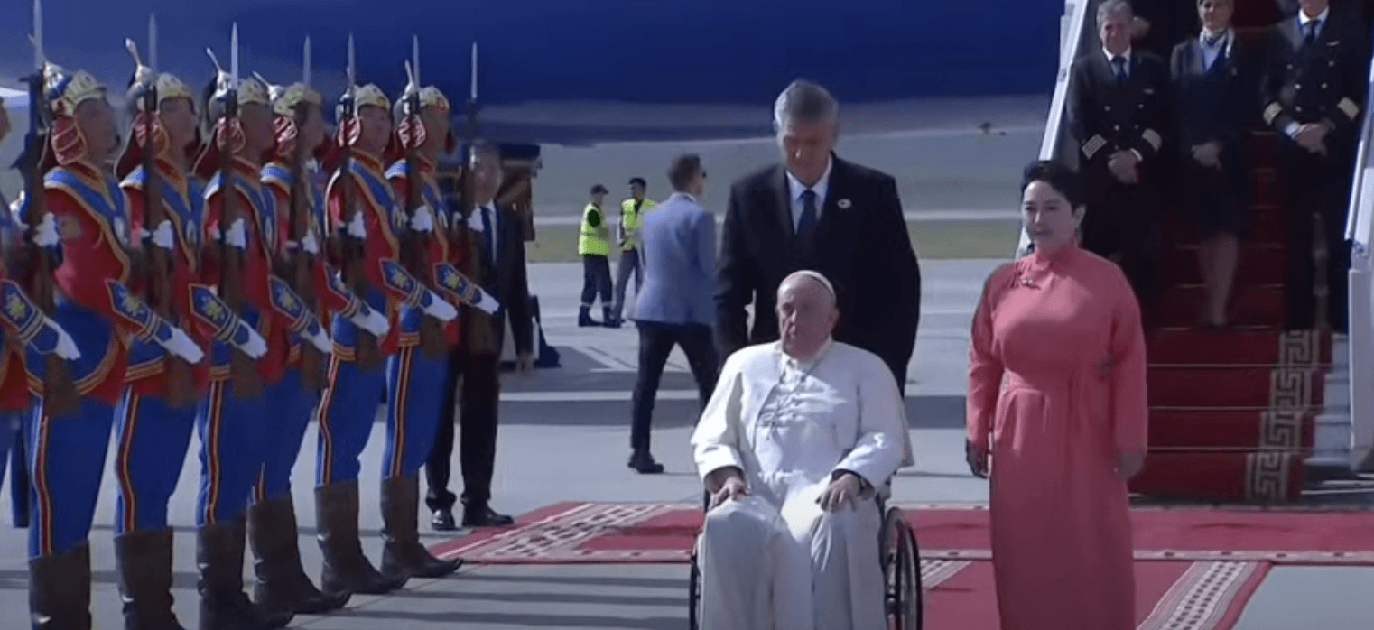 The Pope Lands In Mongolia